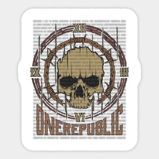 OneRepublic Vintage Skull Sticker